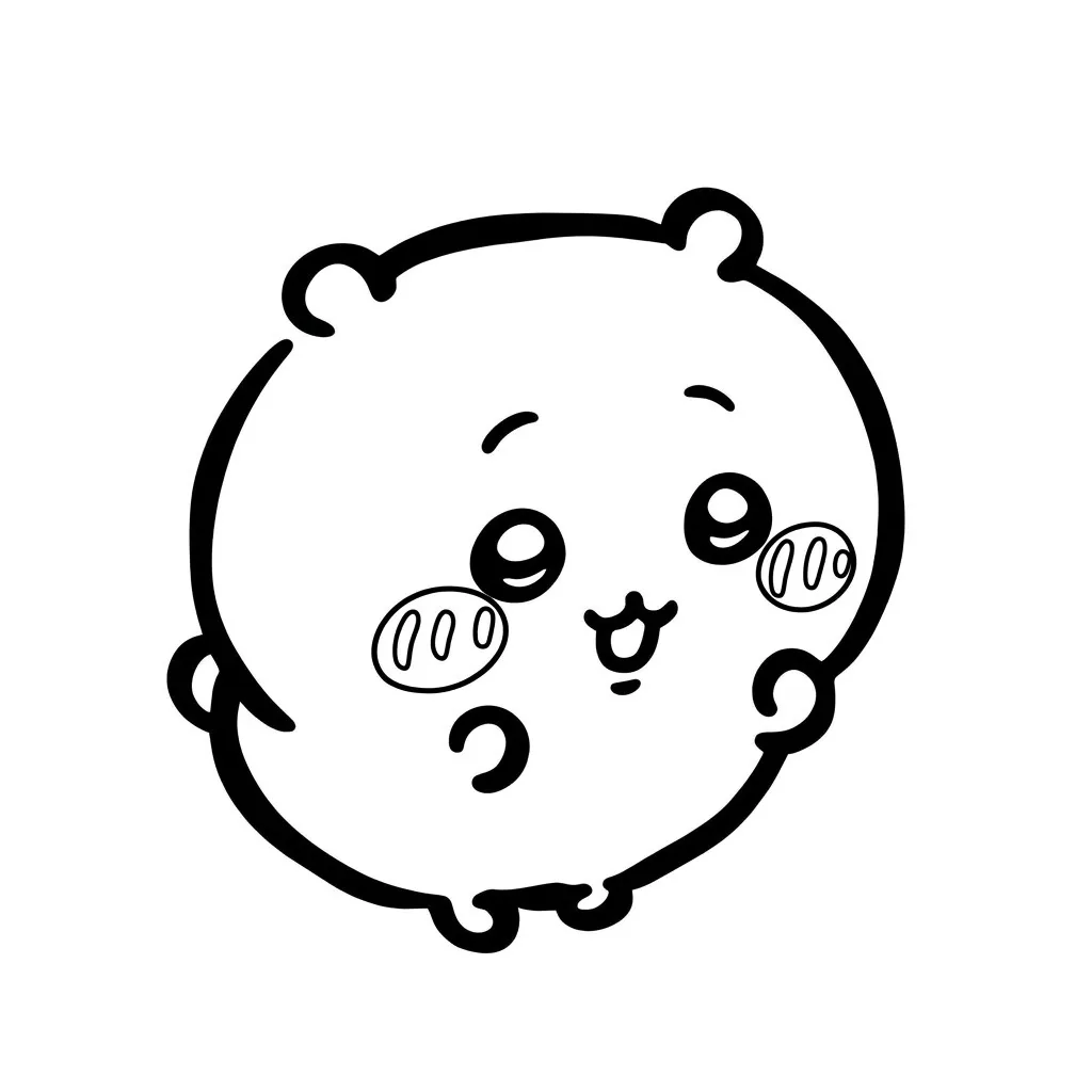 Chiikawa 2 para colorear para niño de 3 años