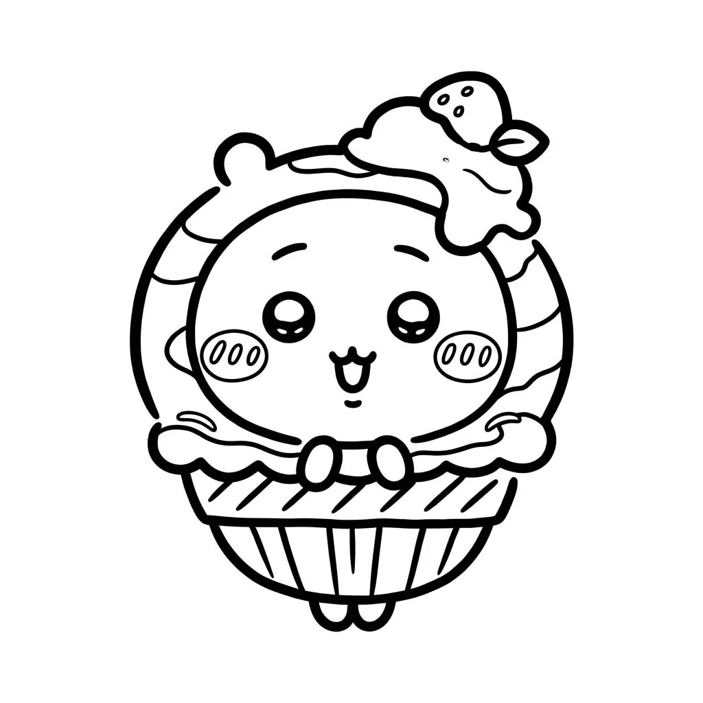 Chiikawa 20 para colorear para niño de 3 años