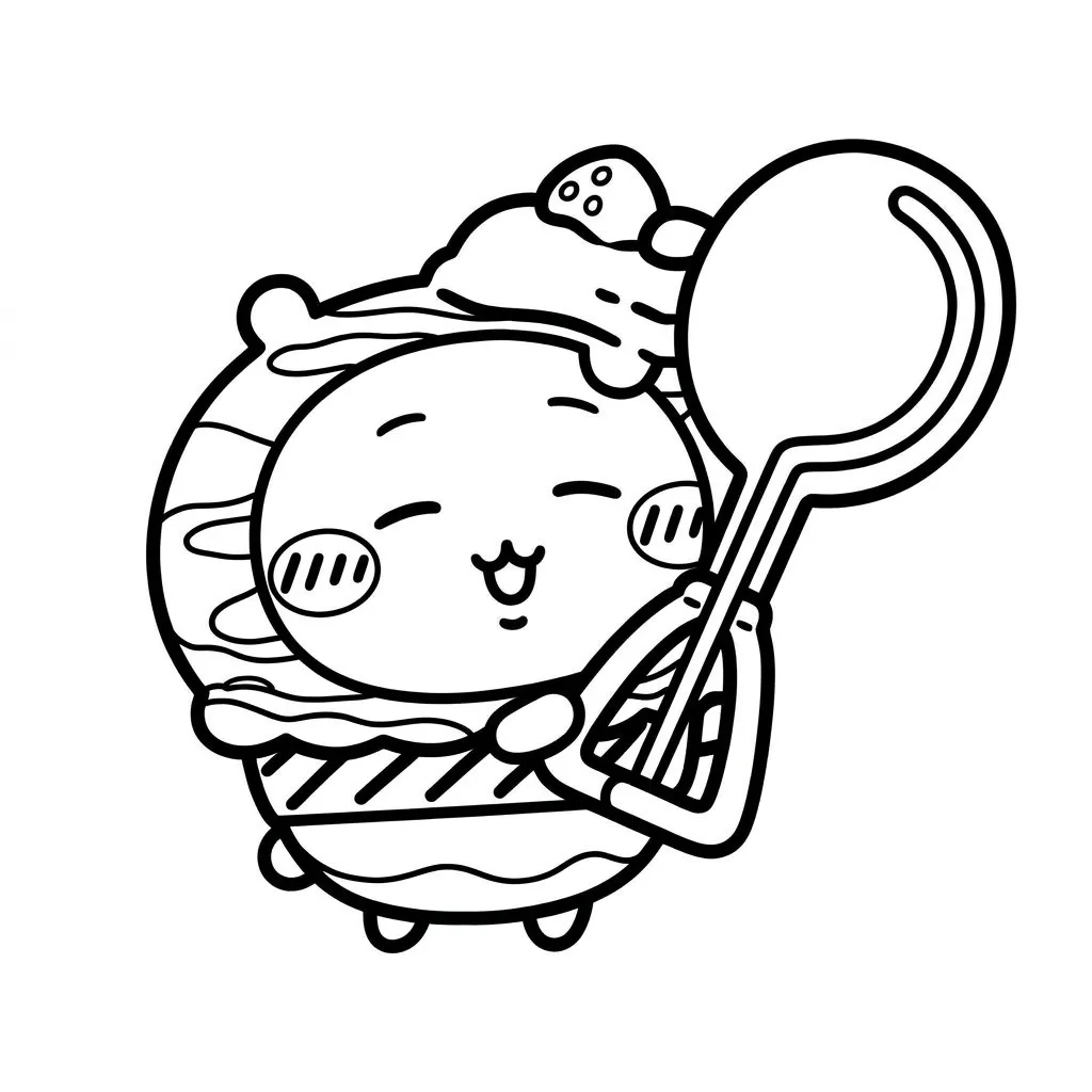 Chiikawa 23 para colorear para imprimir para niño de 4 años