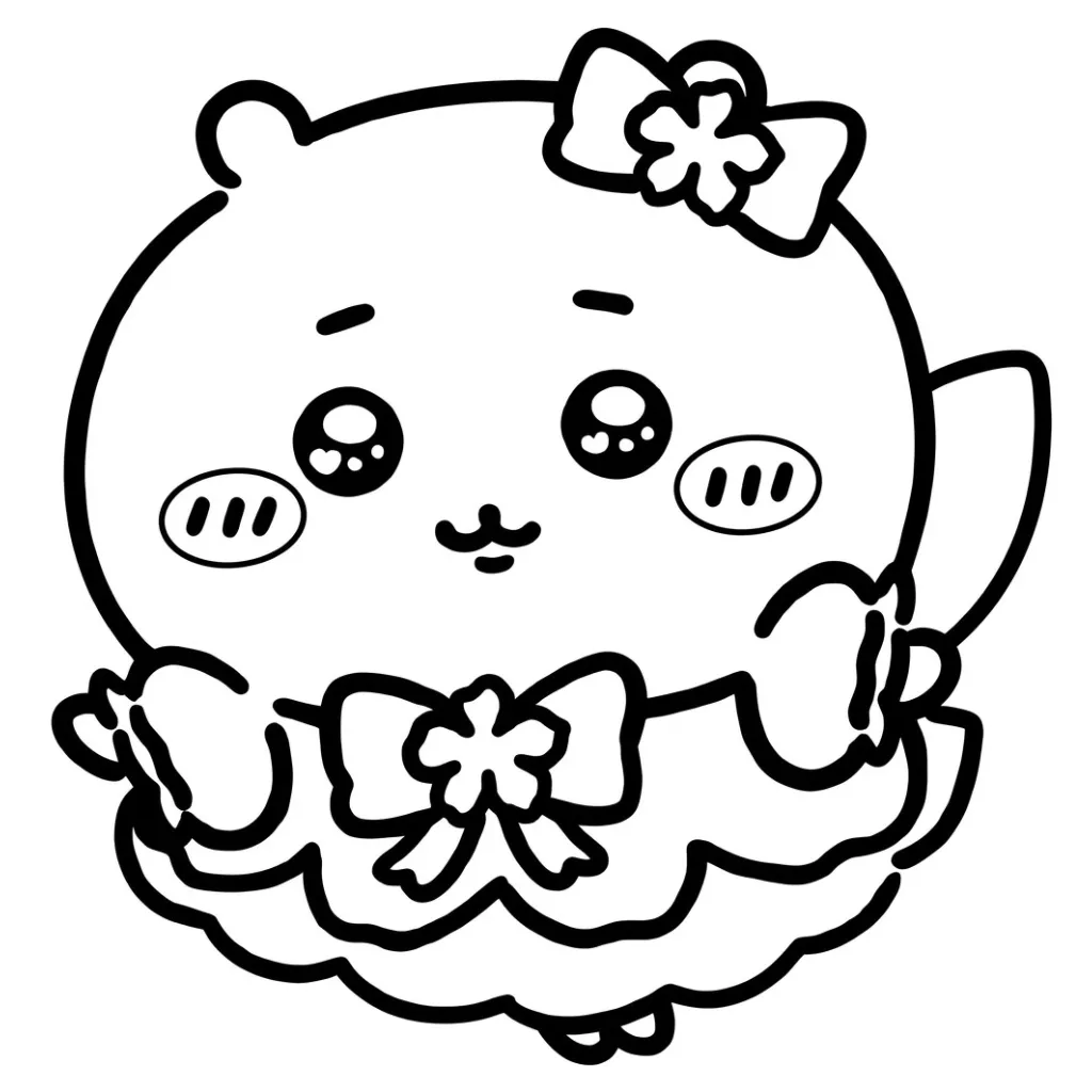 Chiikawa 9 para colorear para imprimir para niño de 4 años