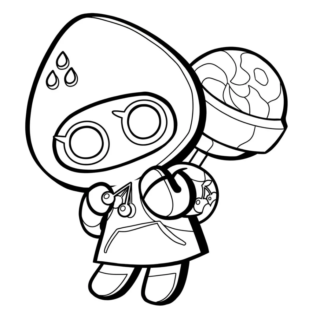 Cookie Run 1 para colorear para imprimir a4