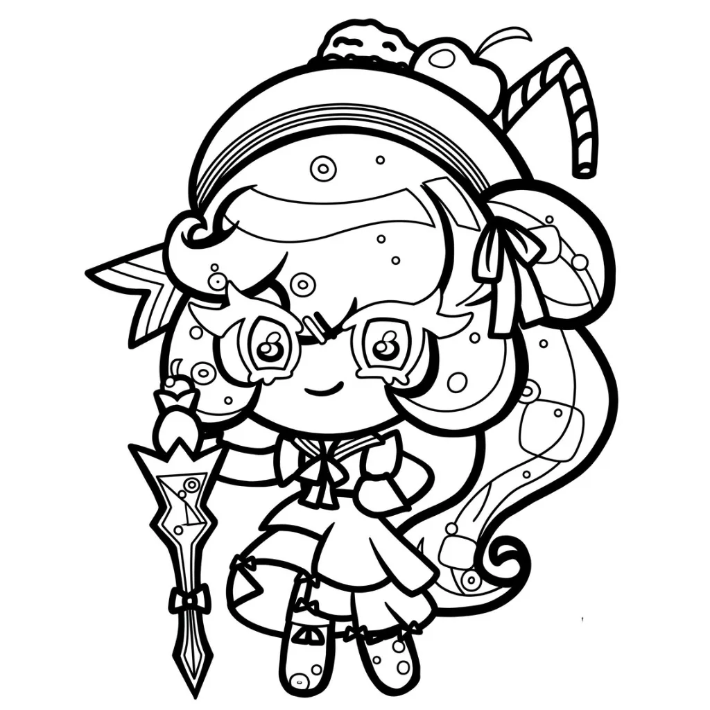 Cookie Run 2 para colorear para imprimir para niño de 9 años