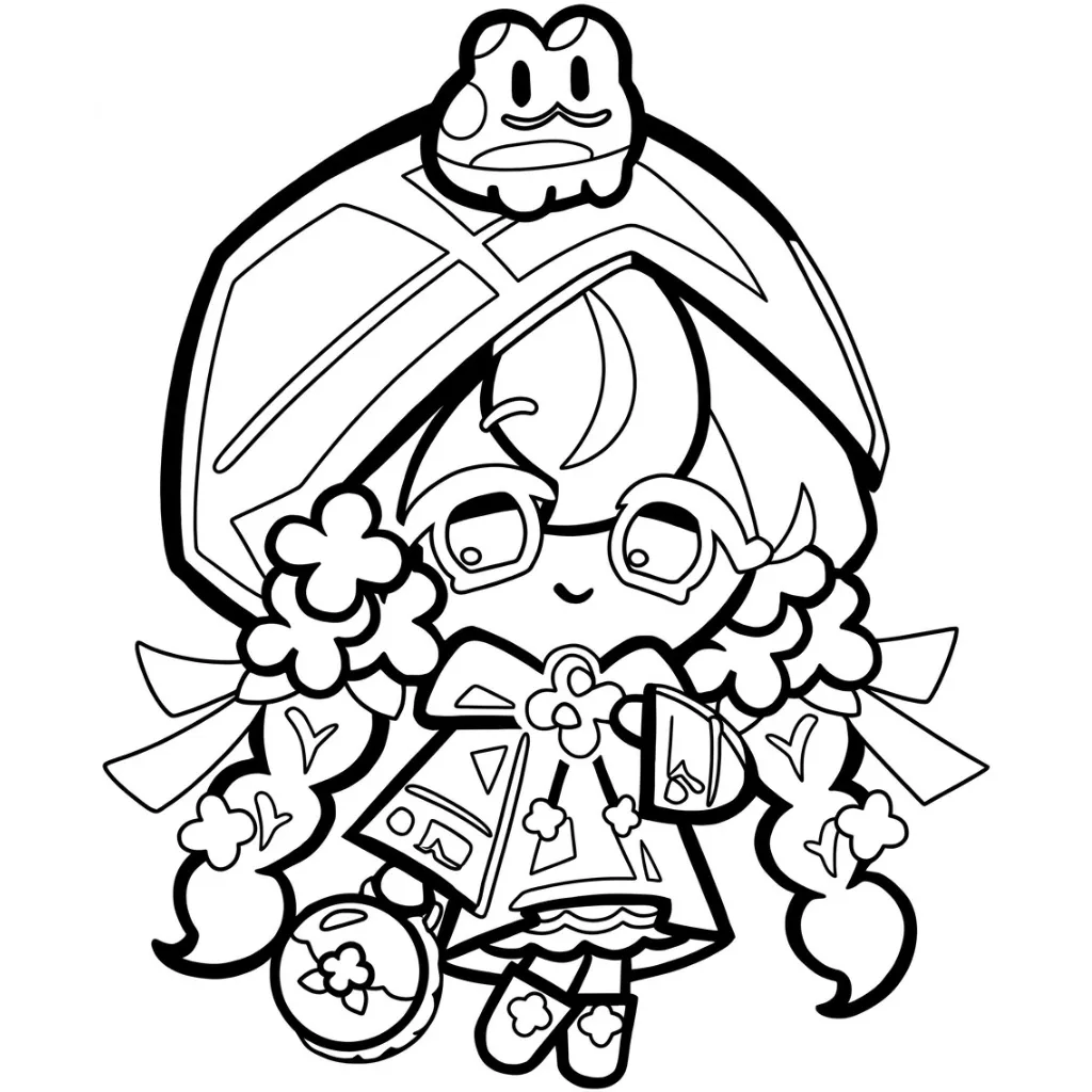 Cookie Run 5 para colorear para imprimir gratis pdf