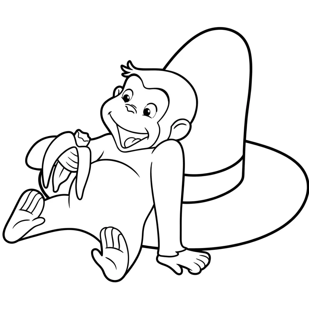 Curious George 11 para colorear en línea