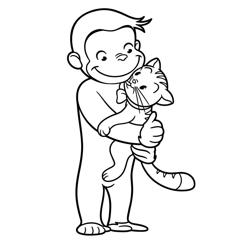 Curious George 12 para dibujar e imprimir