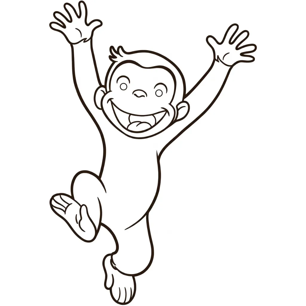imprimir Curious George 18 para colorear gratis