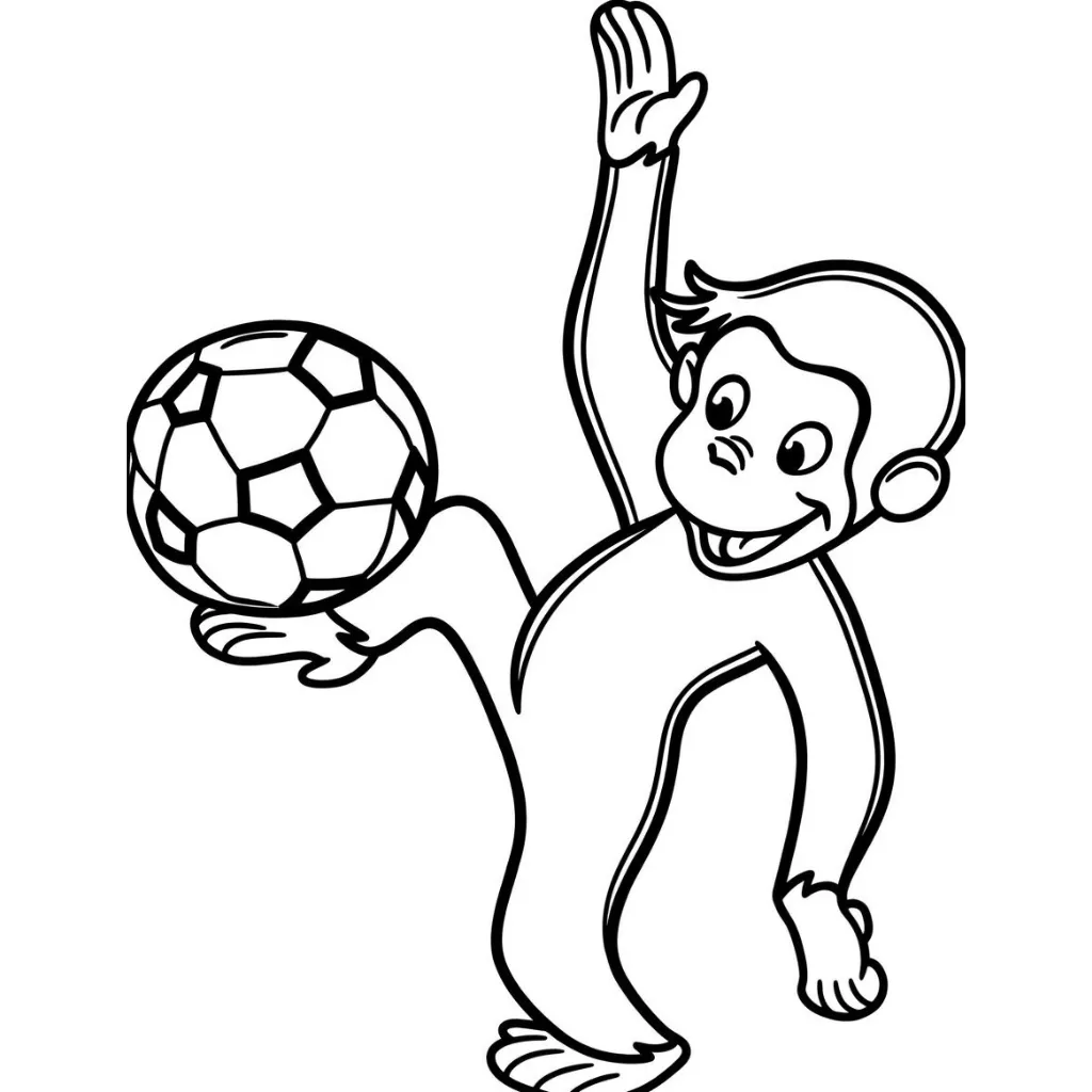 Curious George 24 para colorear para imprimir