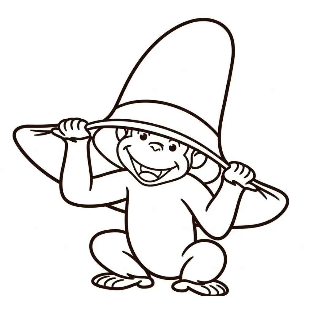 Curious George 4 para colorear y dibujos