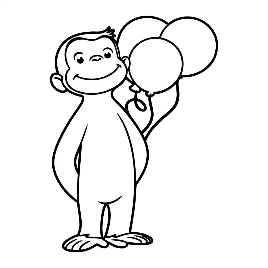 descargar Curious George 7 para colorear gratis
