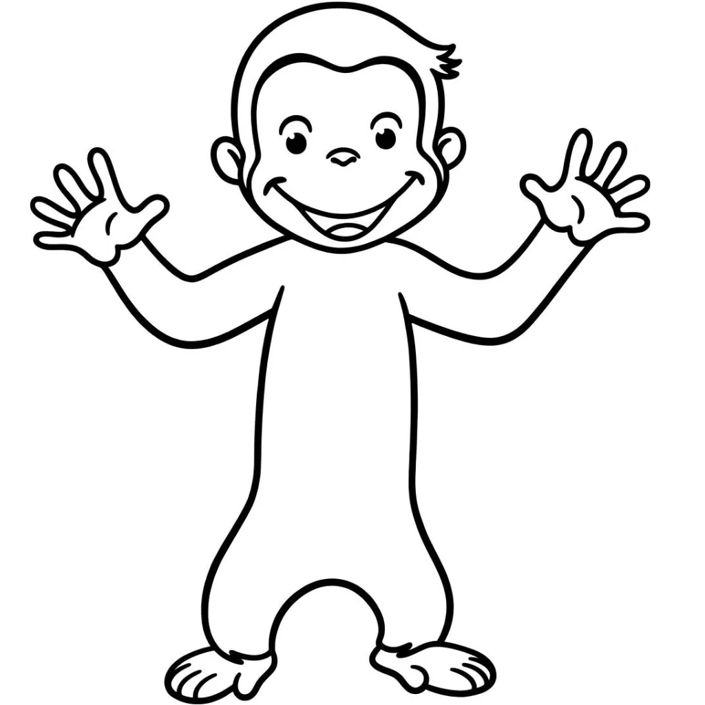 Curious George 9 para colorear de para niños