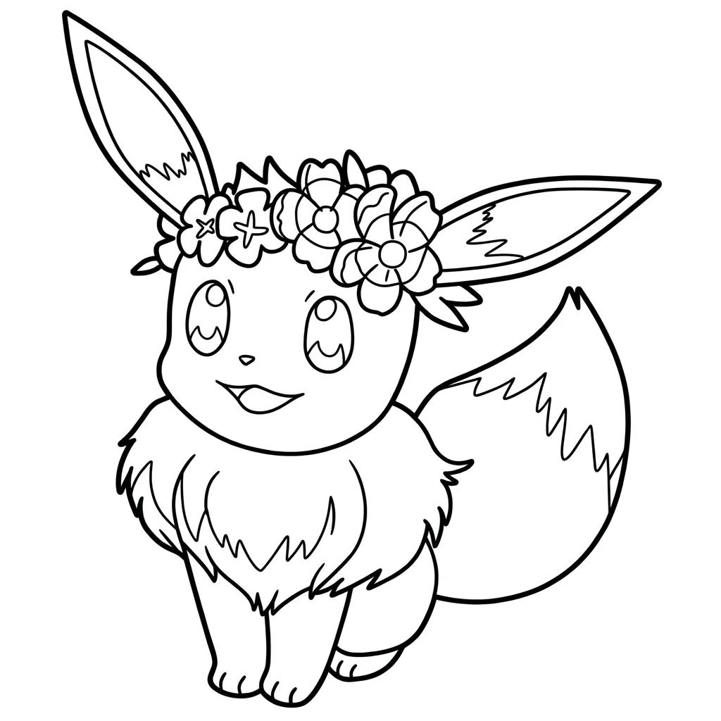 para imprimir Eevee 10 para colorear gratis