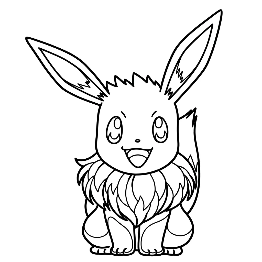 Eevee 15 para colorear para imprimir gratis