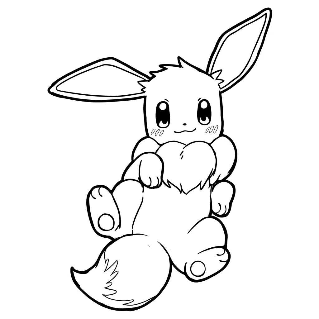 Eevee 19 para colorear para imprimir