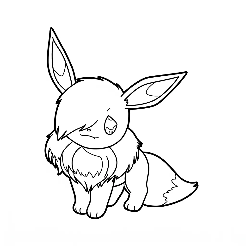 Eevee 21 para colorear para imprimir