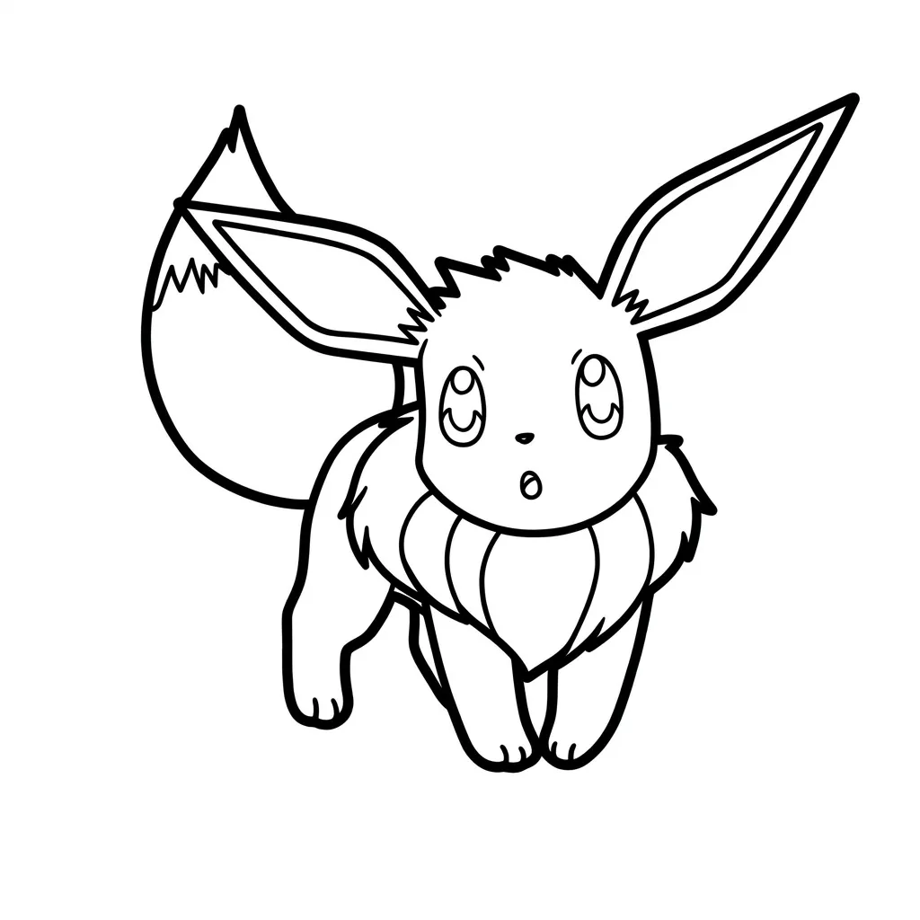 Eevee 6 para colorear para imprimir gratis
