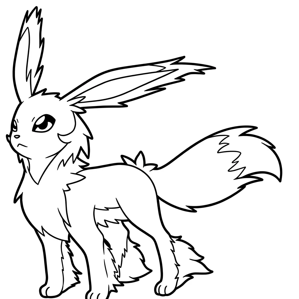 Eevee 7 para colorear para niño de 4 años