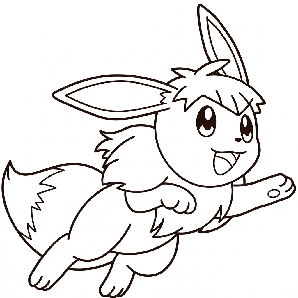 imprimir Eevee 8 para colorear gratis