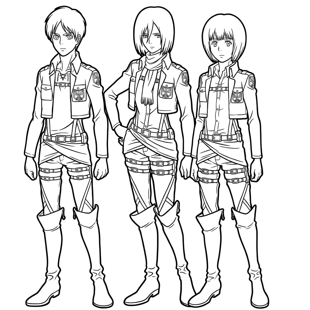 Eren Yeager 1 para colorear gratis