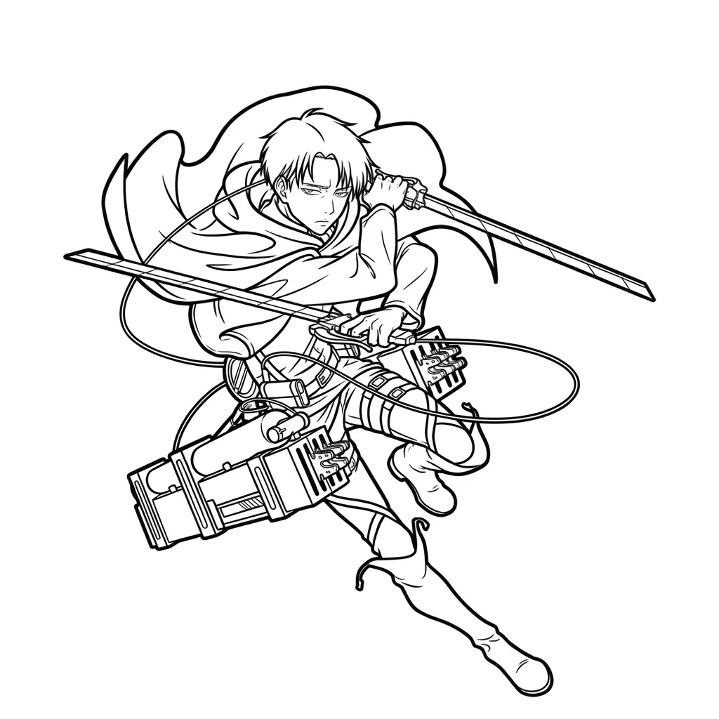 Eren Yeager 22 para colorear para imprimir gratis