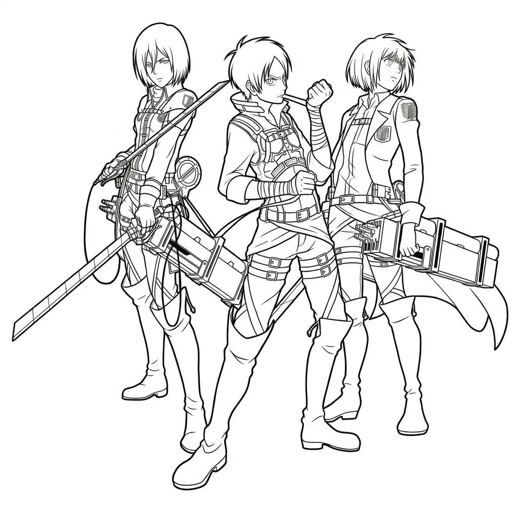 Eren Yeager 7 para colorear para imprimir para niño de 12 años