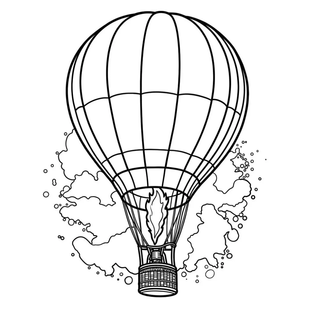 Globo Aerostatico 1 para colorear gratis