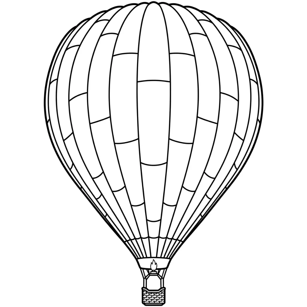 Globo Aerostatico 14 para colorear para imprimir para niño de 8 años