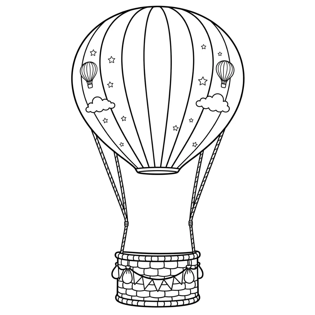 Globo Aerostatico 15 para colorear para imprimir gratis