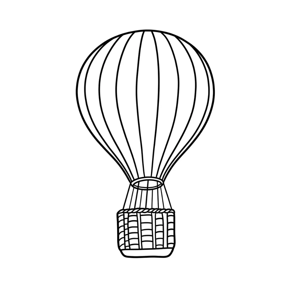 Globo Aerostatico 16 para colorear para imprimir para niño de 6 años