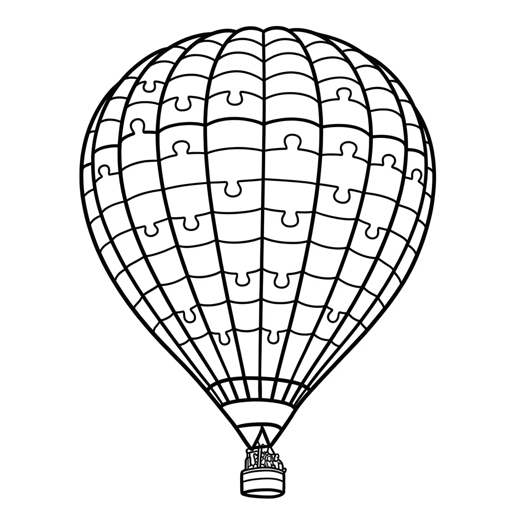 Globo Aerostatico 17 para colorear para niños para imprimir