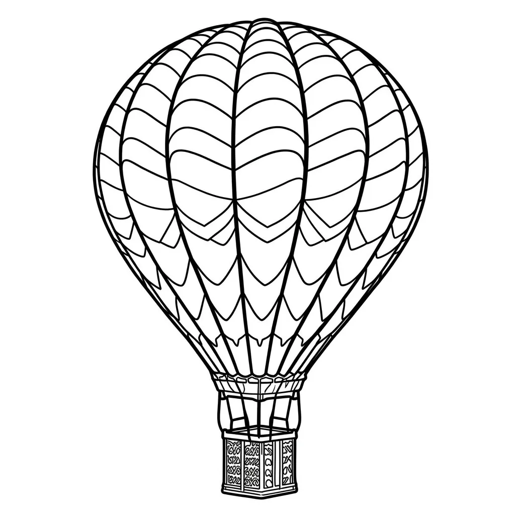 imprimir Globo Aerostatico 18 para colorear para niño