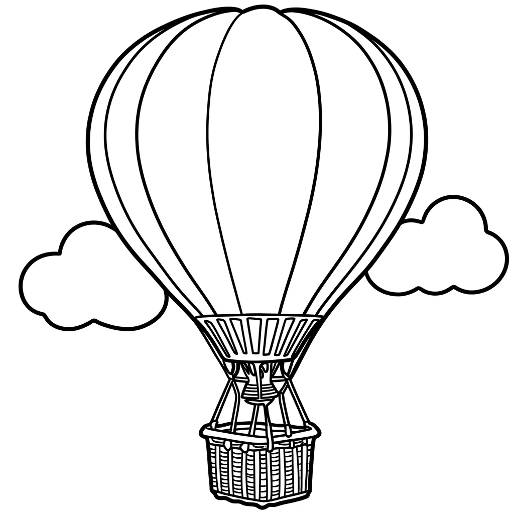 imagen de Globo Aerostatico 2 para colorear para niño