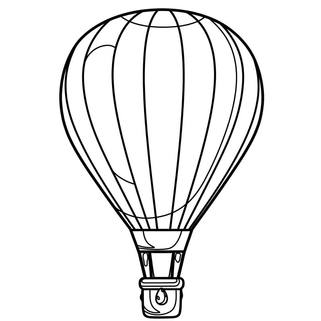 Globo Aerostatico 20 para colorear para niño de 6 años