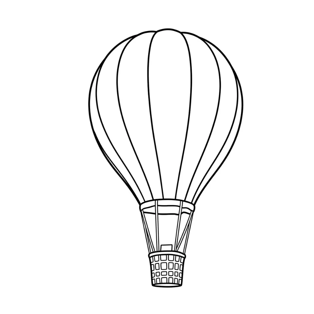 Globo Aerostatico 21 para colorear y dibujo para imprimir