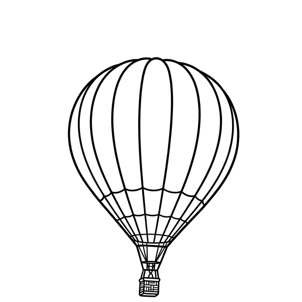 Globo Aerostatico 3 para colorear para niño