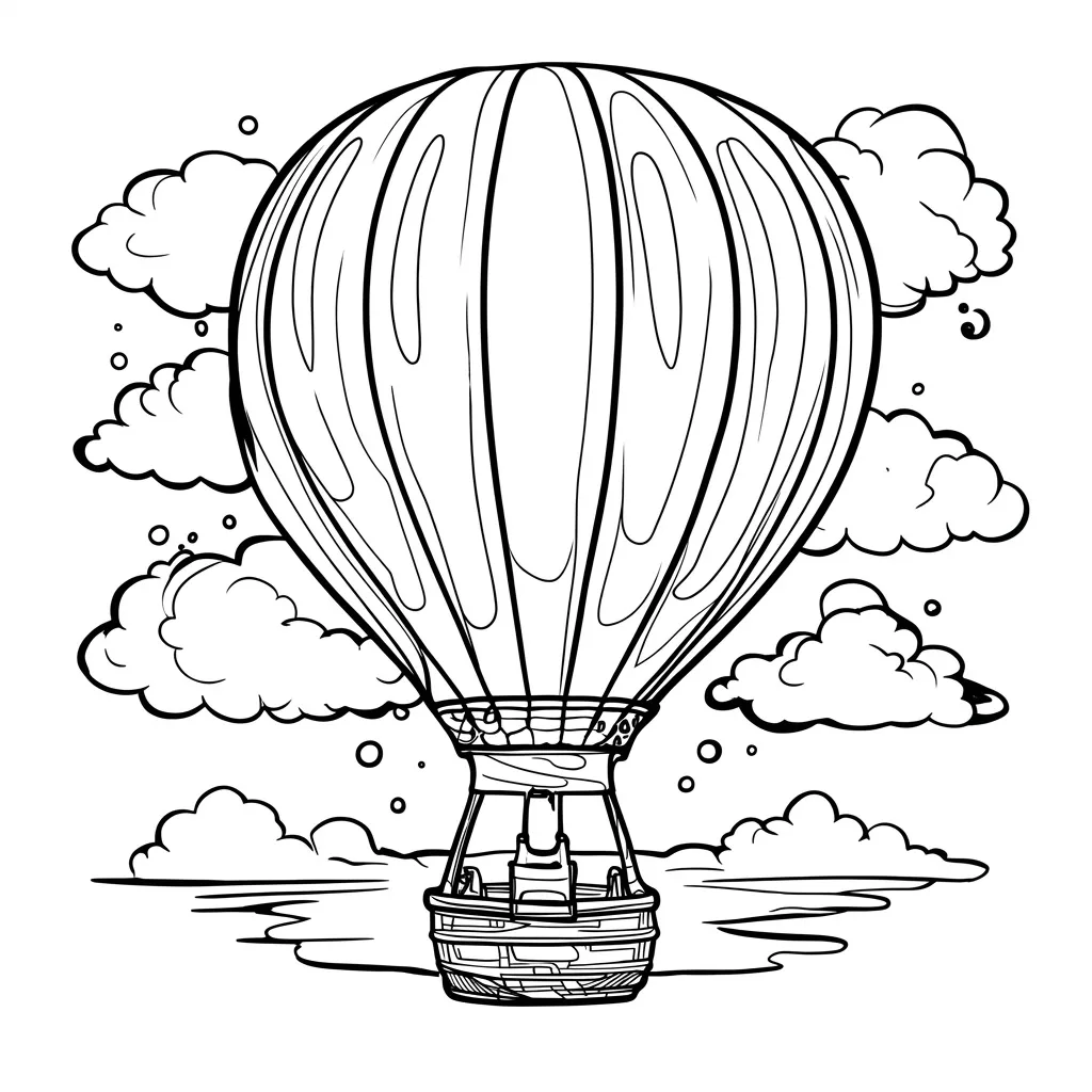 Globo Aerostatico 4 para colorear en línea