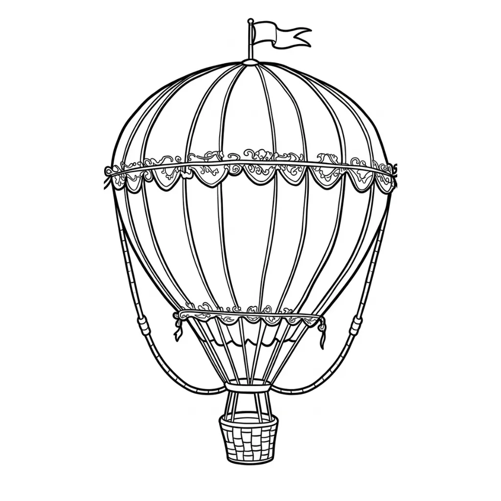Globo Aerostatico 8 para colorear gratis para imprimir