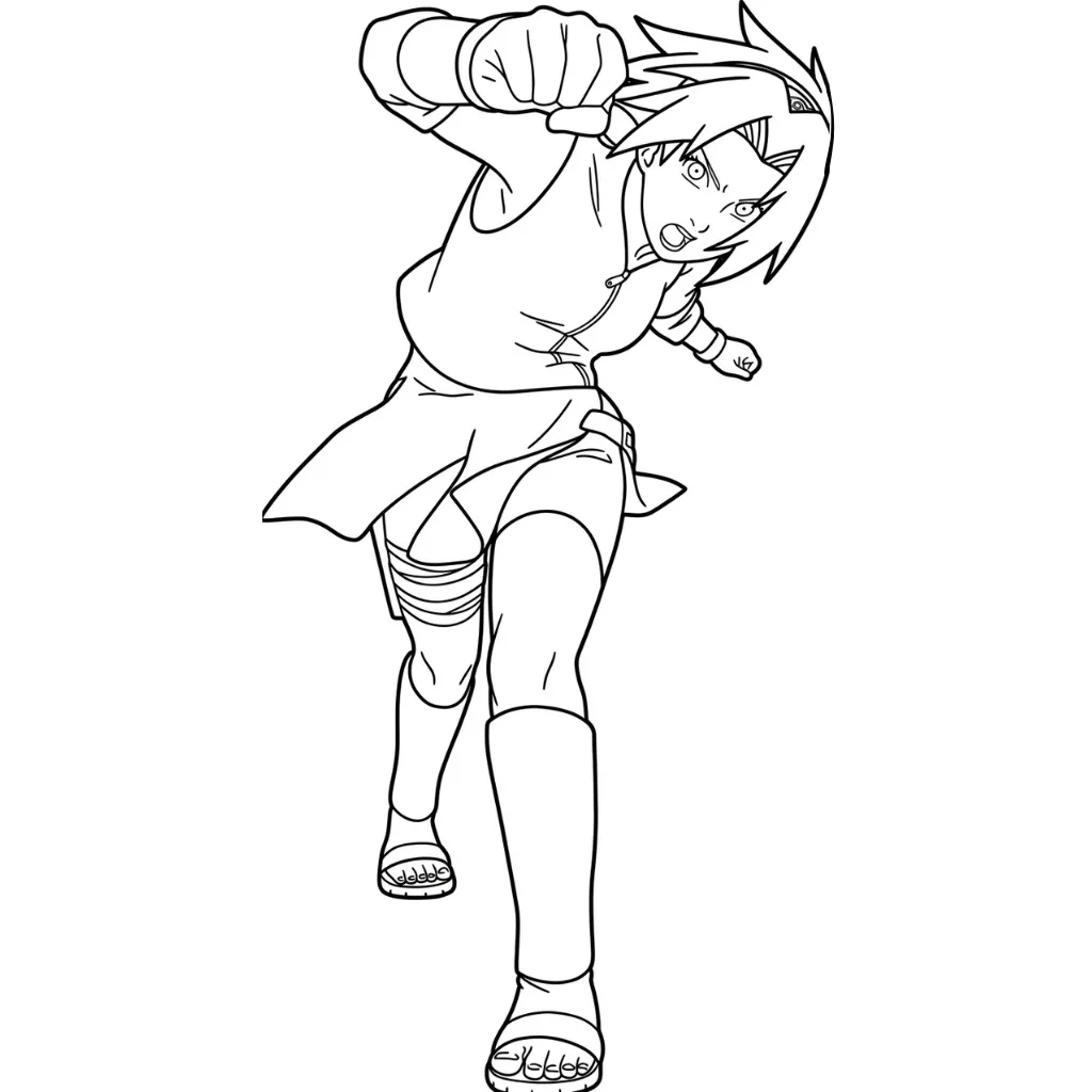 Haruno Sakura 14 para colorear para imprimir gratis pdf