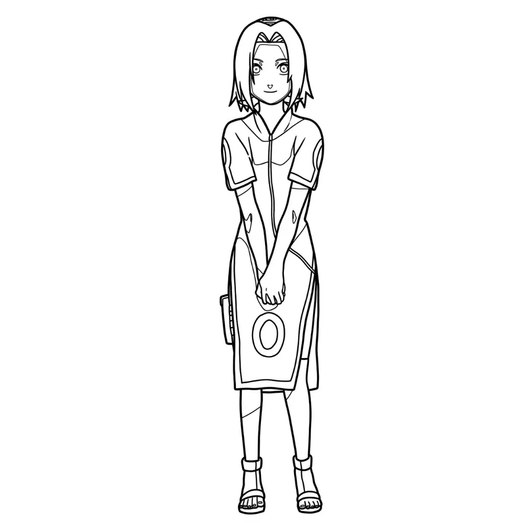 Haruno Sakura 15 para colorear para imprimir para niño de 6 años