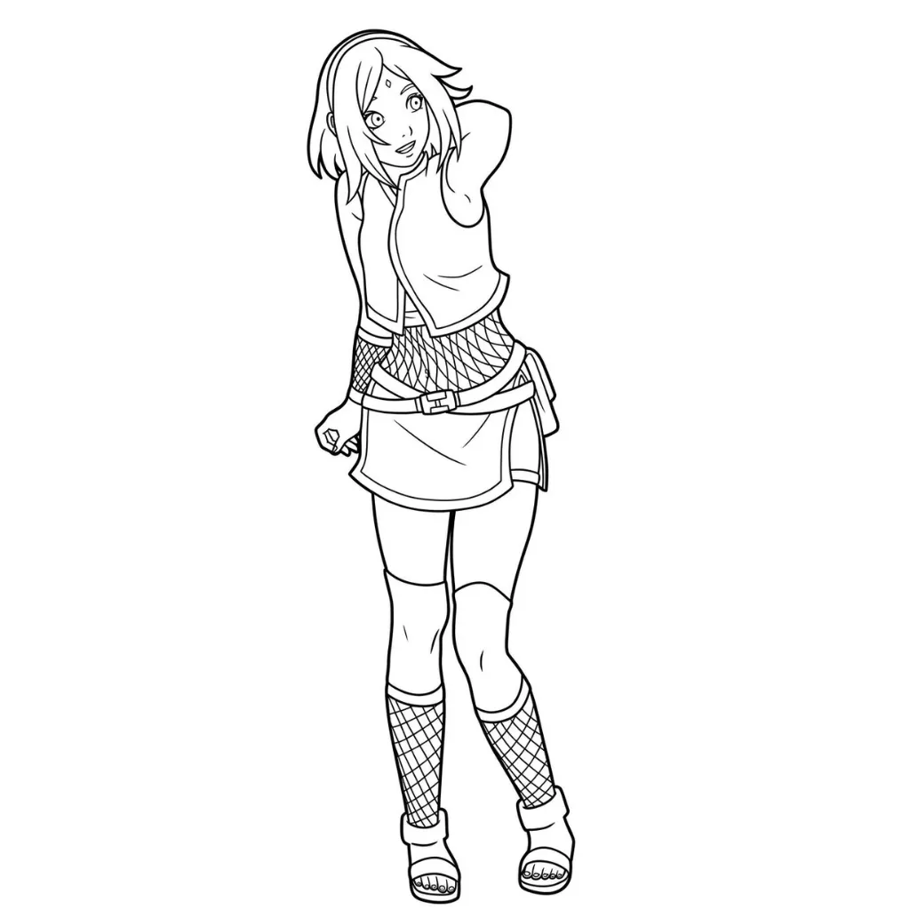 Haruno Sakura 17 para colorear para imprimir gratis pdf