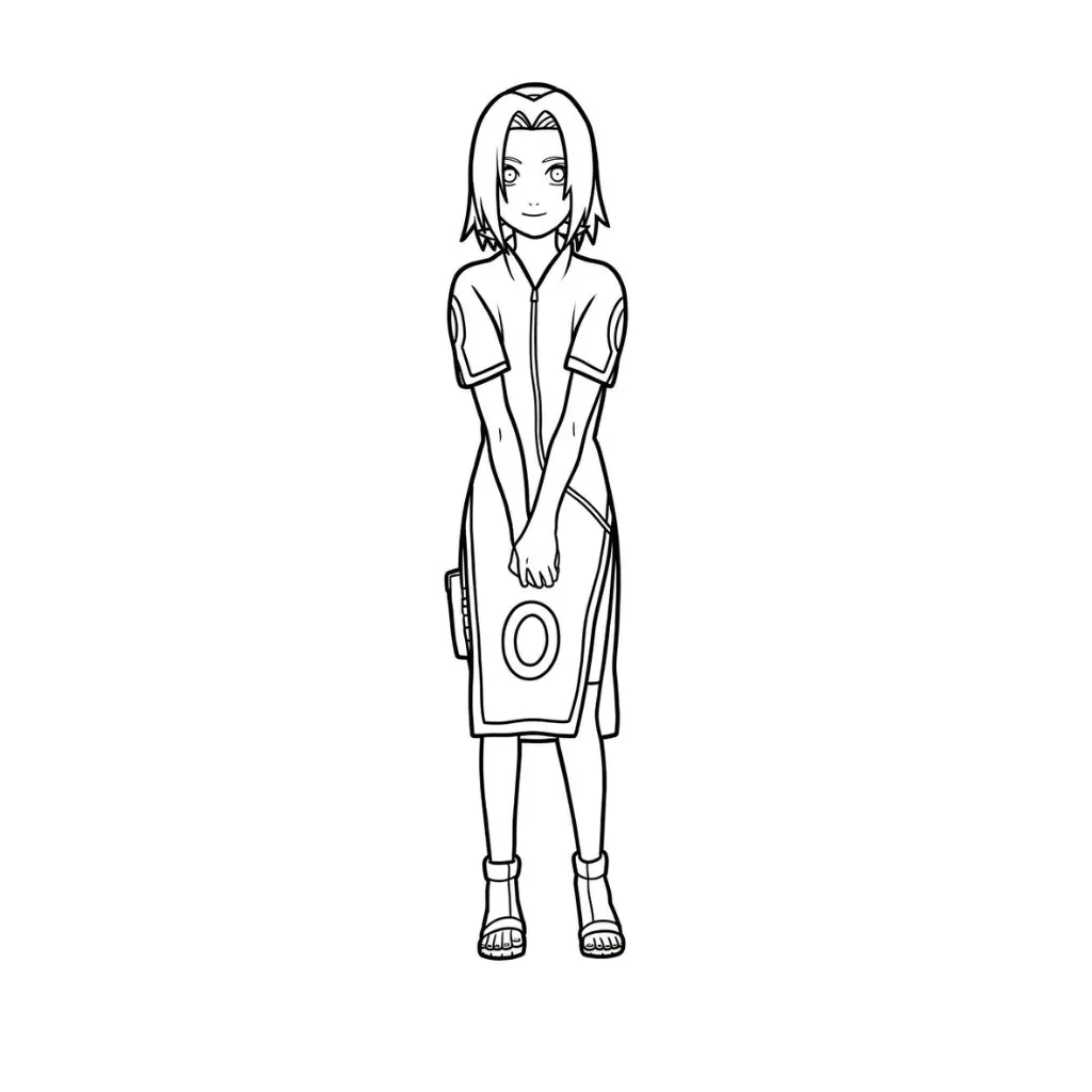 Haruno Sakura 2 para colorear para imprimir para niño de 4 años