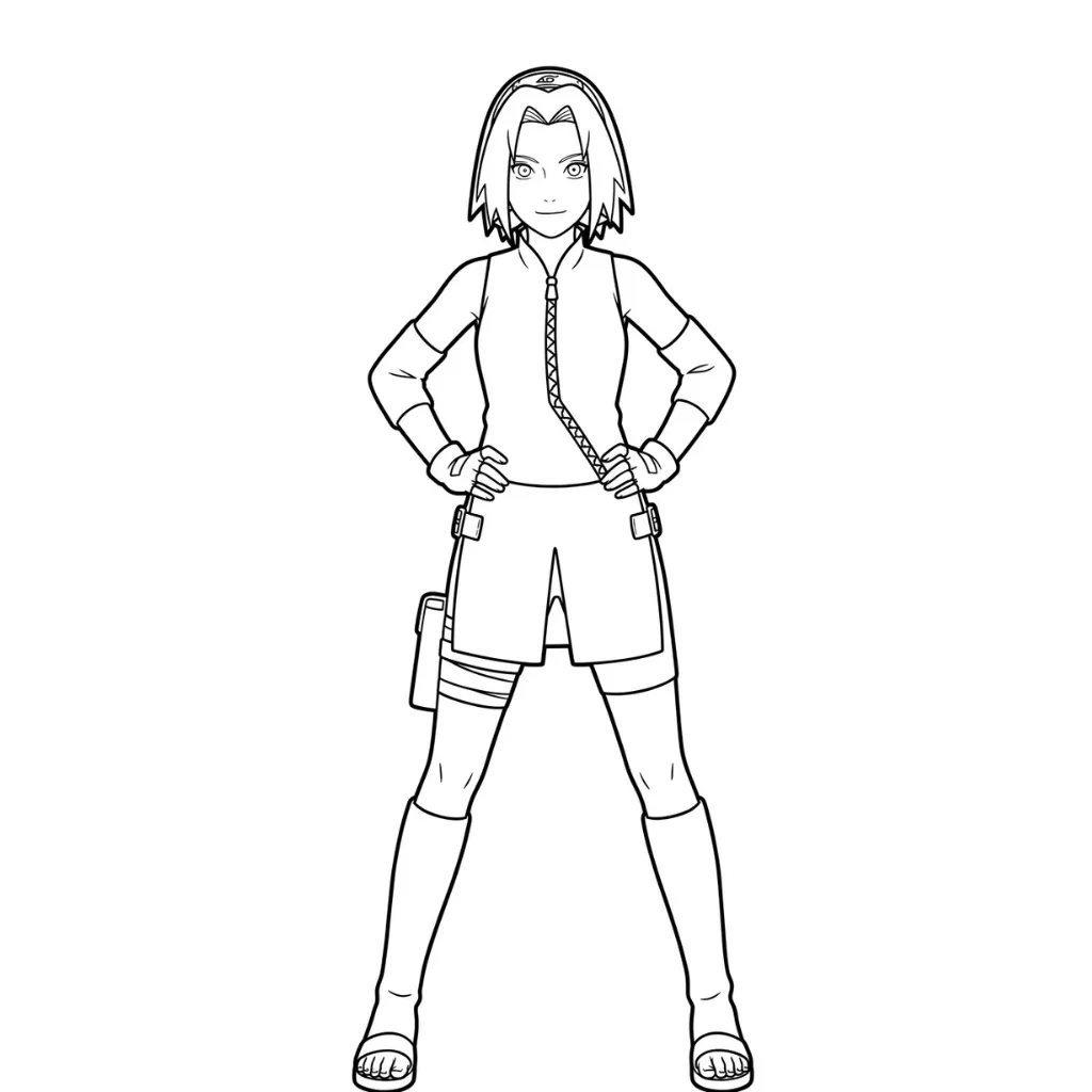 Haruno Sakura 3 para colorear para imprimir gratis