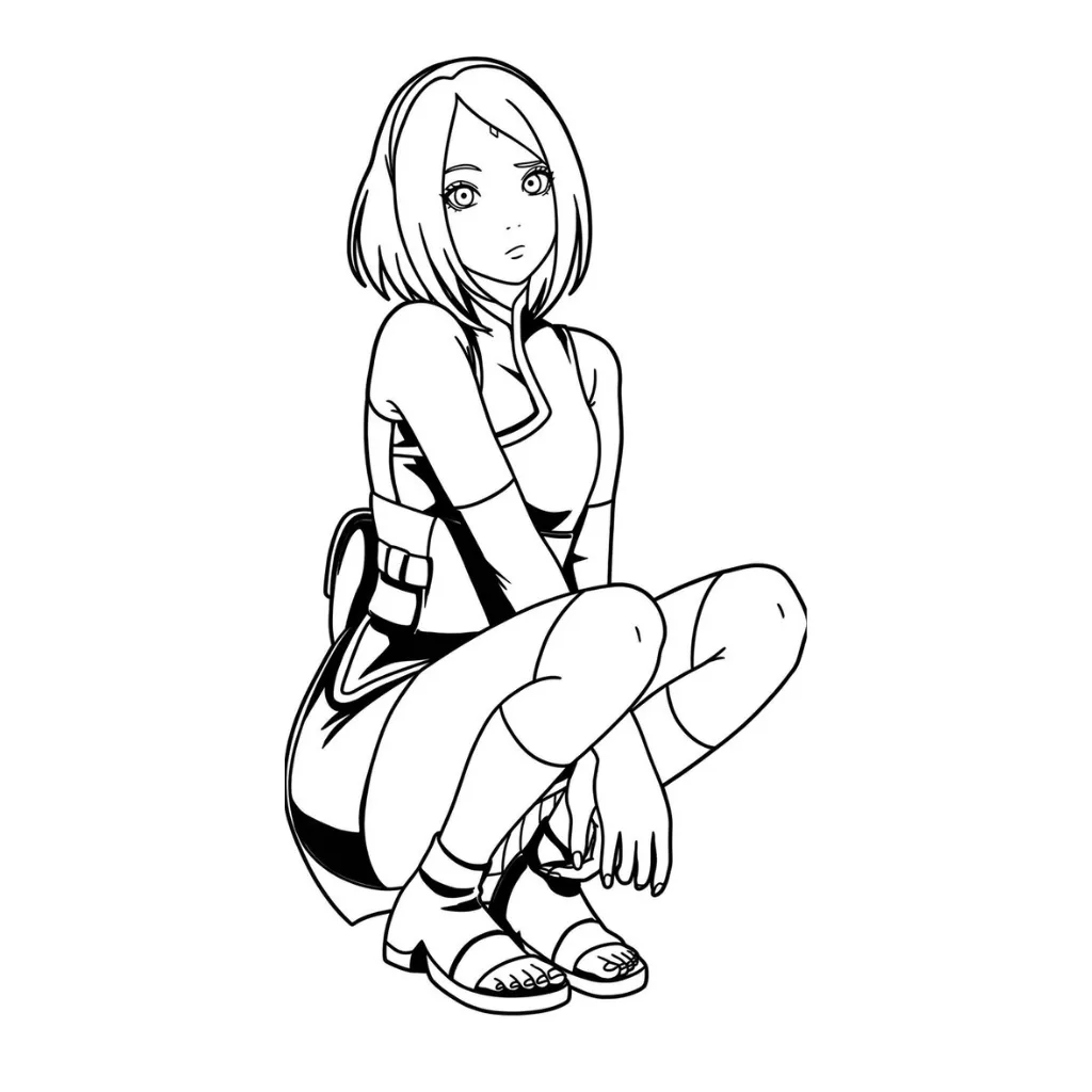 Haruno Sakura 5 para colorear para imprimir gratis