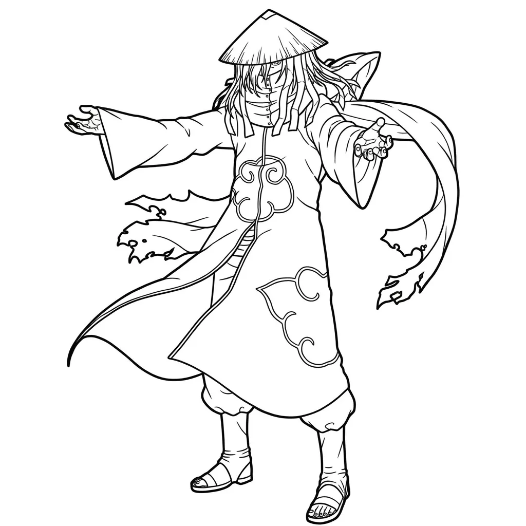 Itachi Uchiha 12 de niño para colorear para imprimir