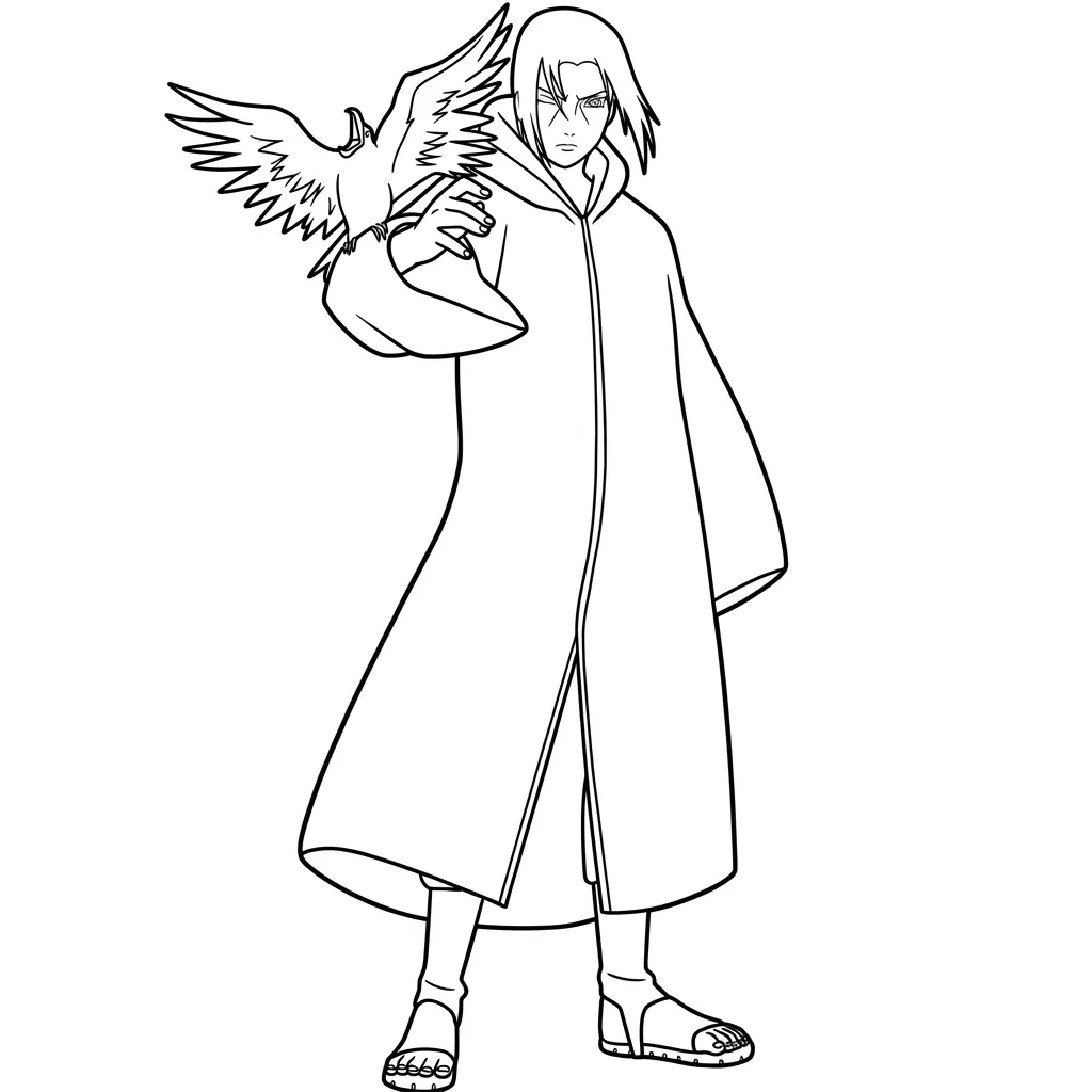 Itachi Uchiha 13 para colorear para imprimir gratis