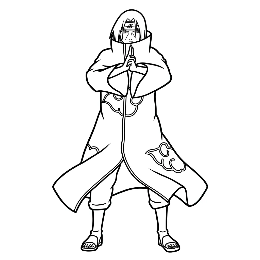 Itachi Uchiha 14 para colorear para niño de 2 años