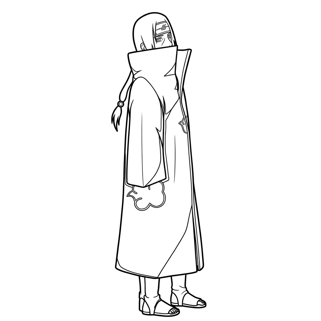 Itachi Uchiha 15 para colorear para imprimir para niños