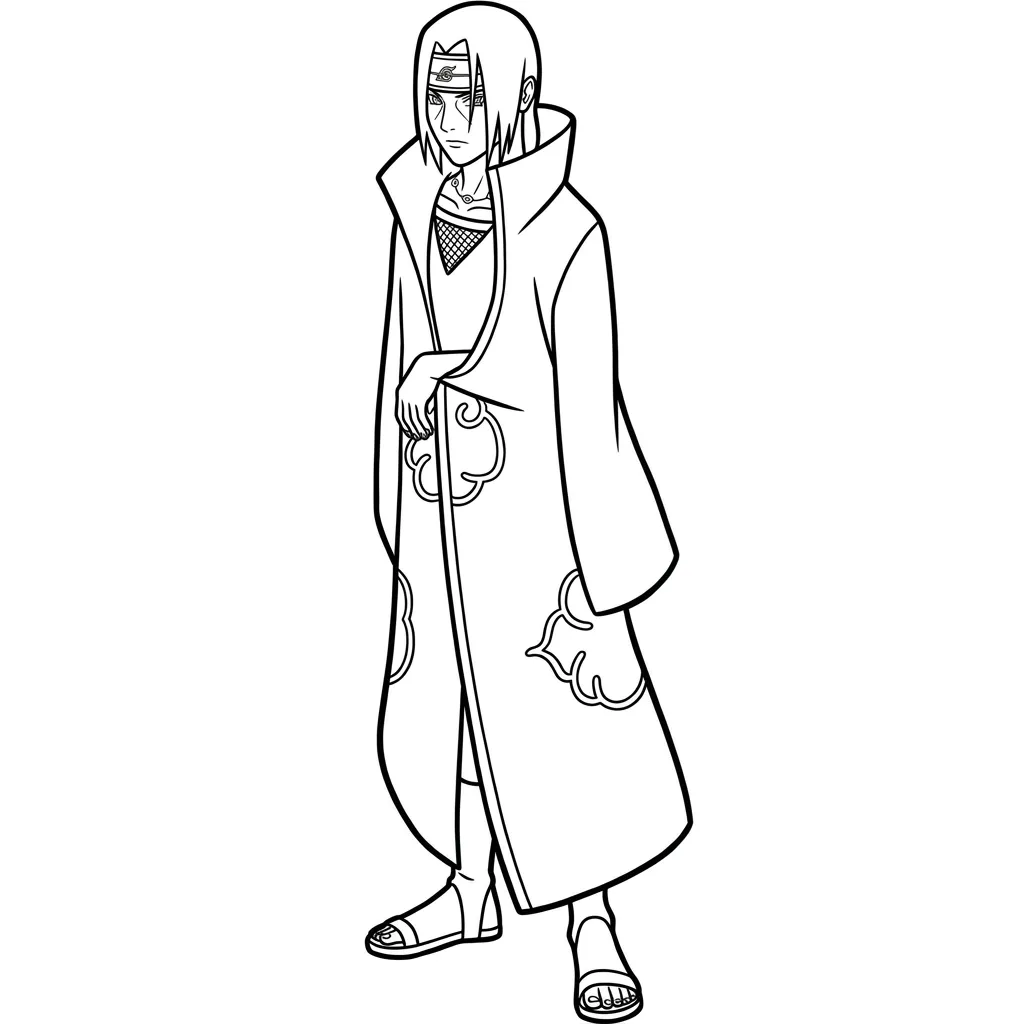 Itachi Uchiha 17 para colorear en línea para niño