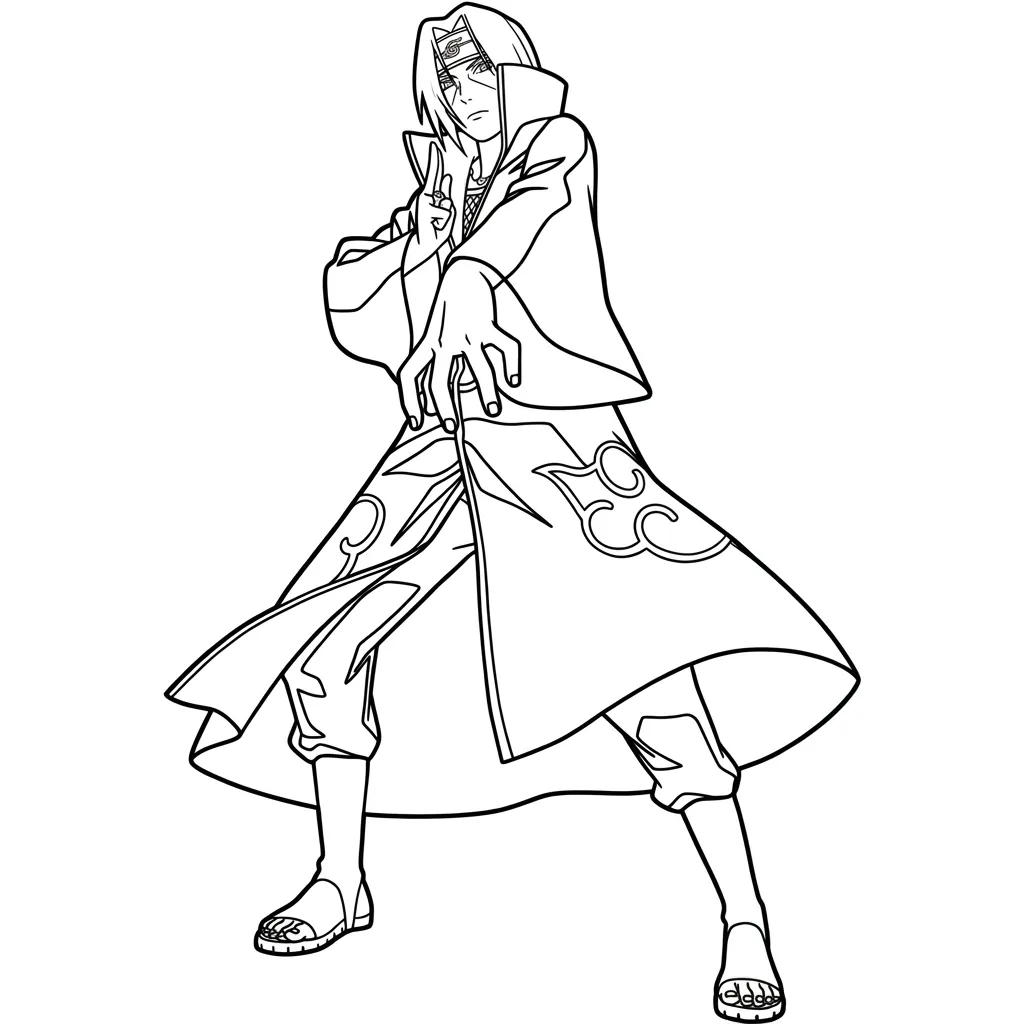 Itachi Uchiha 2 para colorear para niño de 2 años