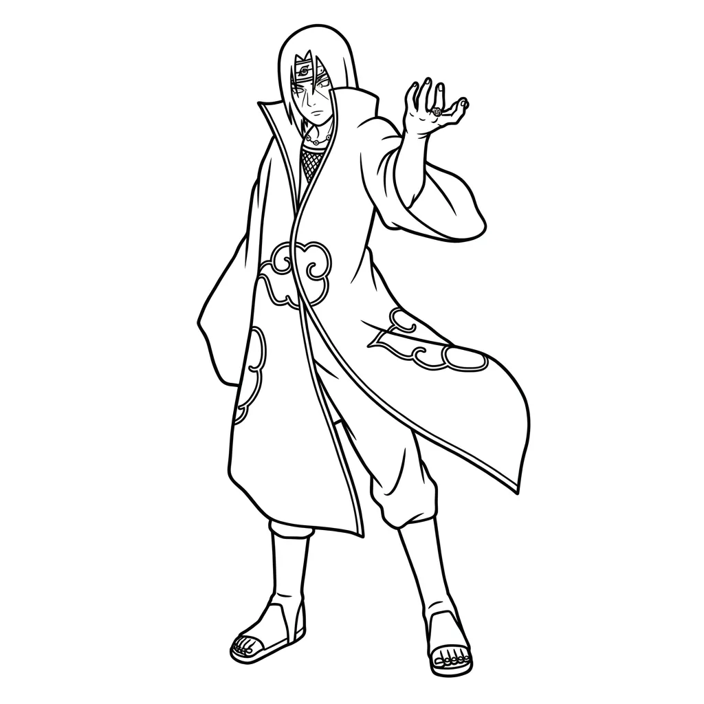 Itachi Uchiha 3 para colorear para imprimir para niño de 12 años