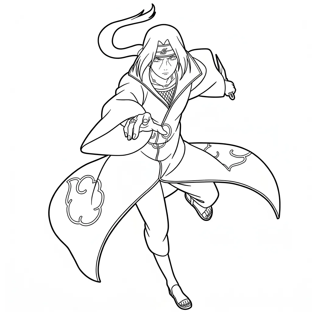 Itachi Uchiha 4 para colorear para imprimir pdf gratis